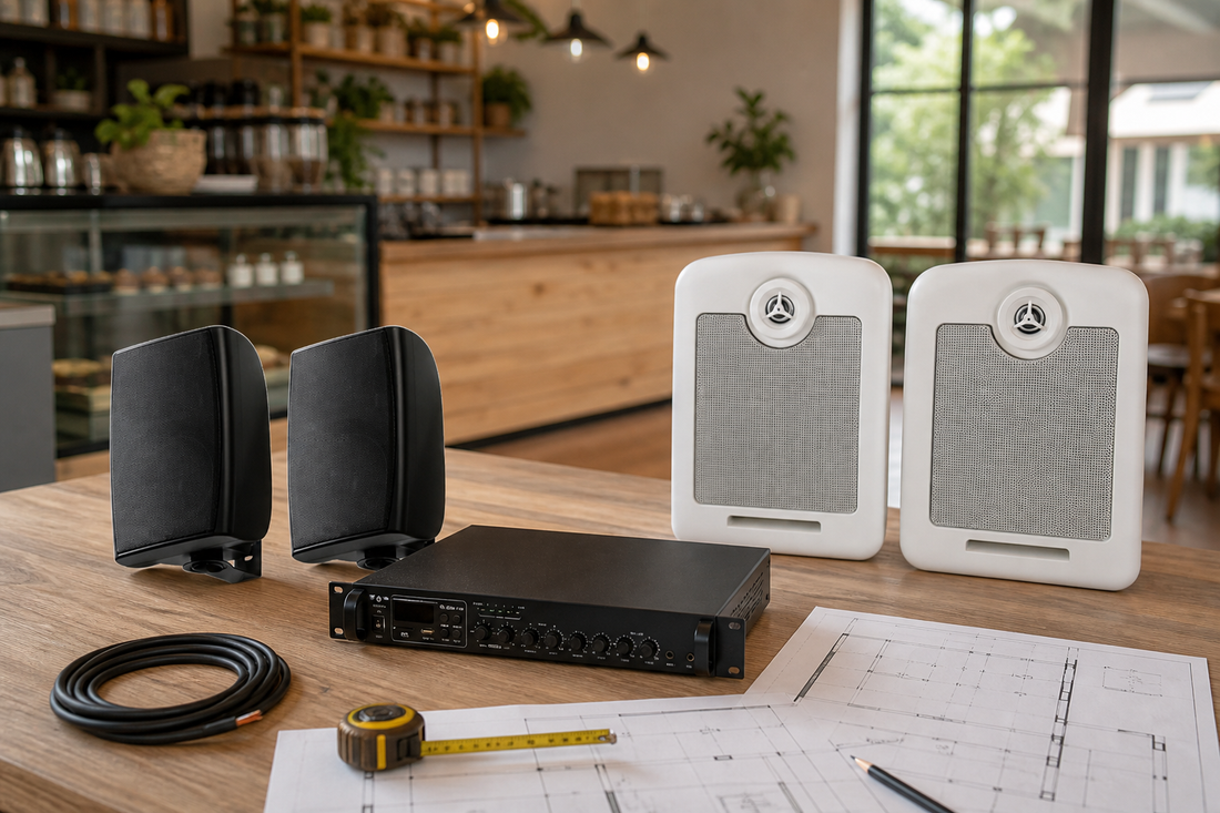 CCF Audio 4-inch and 6.5-inch wall speaker size comparison