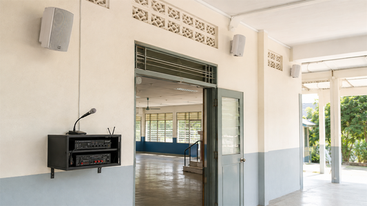 CCF school PA system with wall mounted speakers in Malaysia