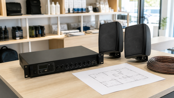 CCF Audio PA system planning for shop speaker quantity