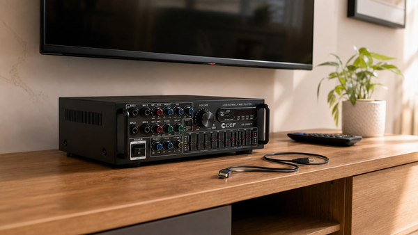 TV and CCF amplifier setup checked for audio output connection