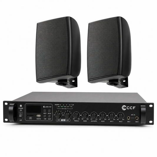 CCF 2/3/5 Zone PA System Set with 4 inch Wall Speakers natural main image