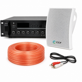 CCF 2/3 Zone PA System Set with 4 inch Wall Speakers natural gallery image 5