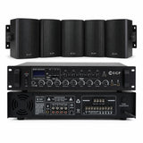 CCF 2/3/5 Zone PA System Set with 4 inch Wall Speakers 14 Speaker Set