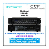 CCF 2/3/5 Zone PA System Set with 4 inch Wall Speakers 5 Speaker Set