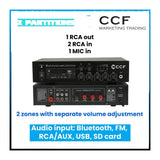 CCF 2/3 Zone PA System Set with 4 inch Wall Speakers 2 Speaker Set
