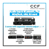 CCF 2/3 Zone PA System Set with 4 inch Wall Speakers 2 Speaker Set