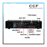 CCF 5 Zone Bluetooth PA Amplifier 70V/100V RMS 650W