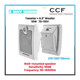 CCF PA System Set with 6.5 inch Wall Speakers 4 Speaker Set