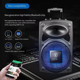 CCF 15 inch Portable Trolley Karaoke Speaker Bluetooth-5