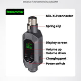 CCF 2.4G XLR Wireless Microphone Converter 1 to 1-8