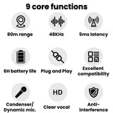 CCF 2.4G XLR Wireless Microphone Converter 1 to 2-11