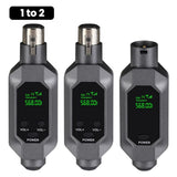 CCF 2.4G XLR Wireless Microphone Converter 1 to 2-2