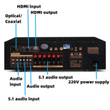 CCF 5.1CH Optical Coaxial Karaoke Amplifier 6500W-Gold-11