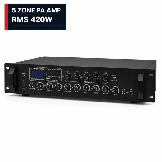 CCF 5 Zone Echo Siren PA Amplifier RMS 420W-1