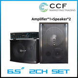 CCF 6.5 inch 2CH Karaoke Speaker Amplifier Set with Microphones-3