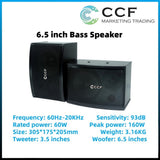 CCF 6.5 inch 2CH Karaoke Speaker Amplifier Set with Microphones-6