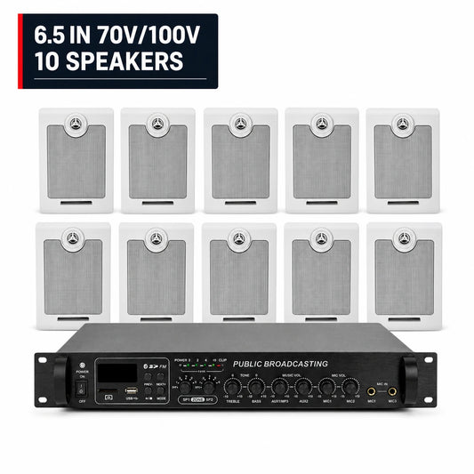 CCF 6.5 inch 70V 100V PA System 10 Speakers-1