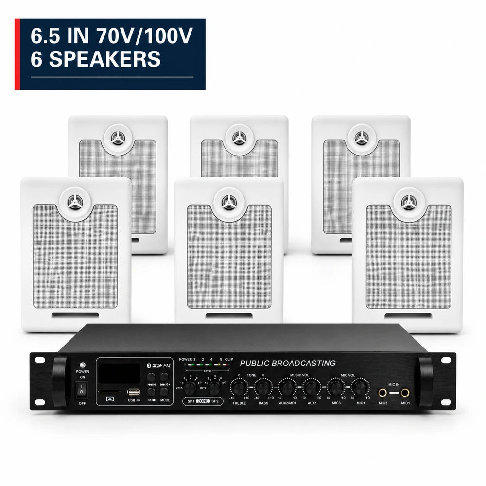 CCF 6.5 inch 70V 100V PA System 6 Speakers-1