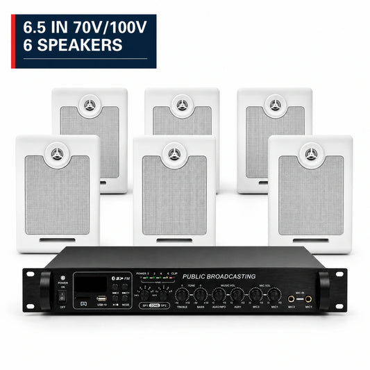 CCF 6.5 inch 70V 100V PA System 6 Speakers-1