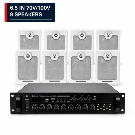 CCF 6.5 inch 70V 100V PA System 8 Speakers-1