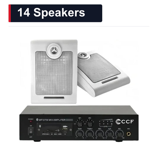 CCF 6.5 inch Wall Speaker PA System 14 Speakers-1