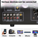 CCF 6000W 4 Channel Optical Coaxial Karaoke Power Amplifier-5