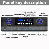 CCF 6000W 4 Channel Optical Coaxial Karaoke Power Amplifier-9