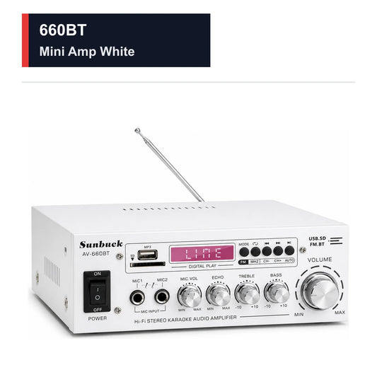 CCF 660BT Mini Bluetooth Amplifier White-1