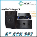 CCF 8 inch 5CH Karaoke Speaker Amplifier Set with Microphones-3
