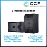 CCF 8 inch 5CH Karaoke Speaker Amplifier Set with Microphones-6