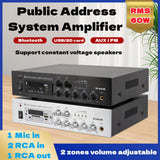 CCF BK-60USB Style 60W 2 Zone Bluetooth PA Amplifier 70V 100V-2