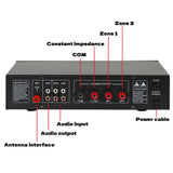 CCF BK-60USB Style 60W 2 Zone Bluetooth PA Amplifier 70V 100V-7