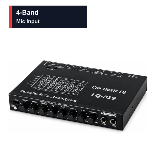 CCF Car 4-Band EQ Pre-Amplifier with Mic Input-1