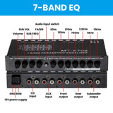 CCF Car 4-Band Parametric Equalizer with Mic Input-7