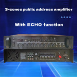 CCF SP-FM Panel 3 Zone Echo Bluetooth PA Amplifier 70V 100V RMS 100W-6
