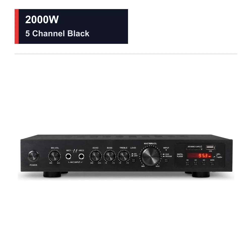 CCF Sunbuck Style 2000W 5 Channel Home Theater Amplifier Black-1