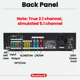 CCF Sunbuck Style 5.1CH Optical Coaxial Home Theater Amplifier-6