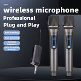 CCF VHF Wireless Dual Handheld Microphone Gold-4