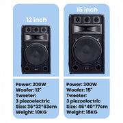 CCF 12 inch Horn Karaoke Speakers 2 Pack-7