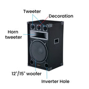 CCF 15 inch Horn Karaoke Speaker 1 Pack-5