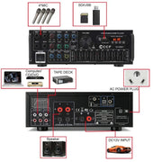 CCF 2 Channel Bluetooth Home Karaoke Amplifier-7