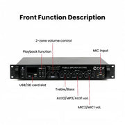 CCF 2 Zone 70V 100V PA Amplifier RMS 180W-5