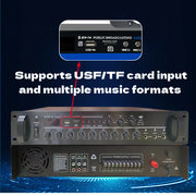 CCF 3 Zone 70V 100V PA Amplifier RMS 250W-8
