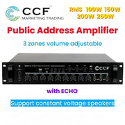 CCF 3 Zone Bluetooth PA Amplifier 70V/100V RMS 100W