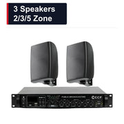 CCF 4 inch Wall Speaker PA System 3 Speakers 2/3/5 Zone-1