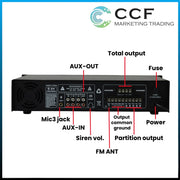 CCF 5 Zone 70V 100V PA Amplifier RMS 350W-5