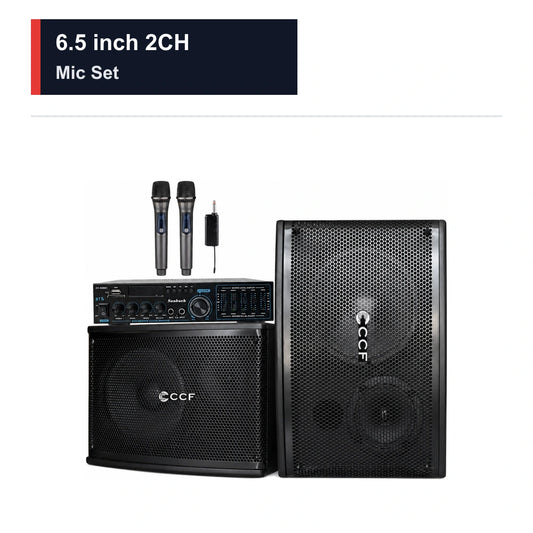 CCF 6.5 inch 2CH Karaoke Set with Mics-1