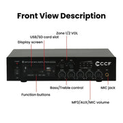 CCF 60W 2 Zone Bluetooth PA Amplifier-8