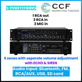 CCF 70V 110V 5 inch Wall Speaker PA System Set 3 Speakers-6