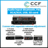 CCF 70V 110V 5 inch Wall Speaker PA System Set 2 Speakers-7